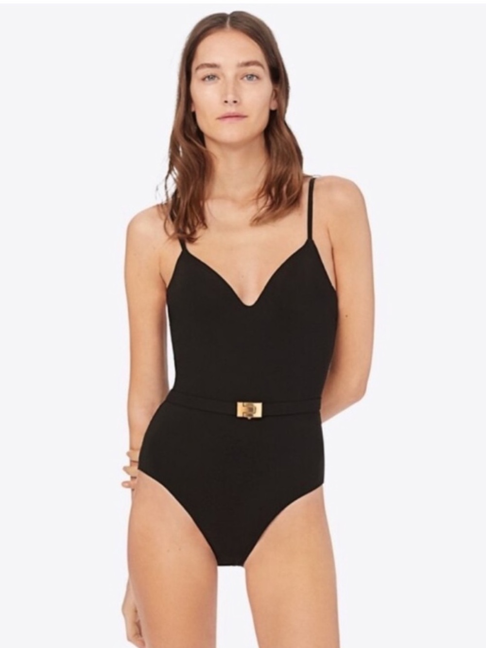 Tory Burch T-BELT ONE-PIECE SWIMSUIT‎ MED